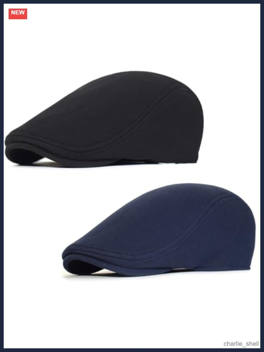 2 Pack Newsboy Cap Cotton Blend Flat Cap Ivy Cabbie Hat Adjustable